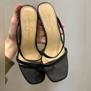 Jessica Simpson Black Textured Heels Size 8.5